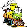 être en train de